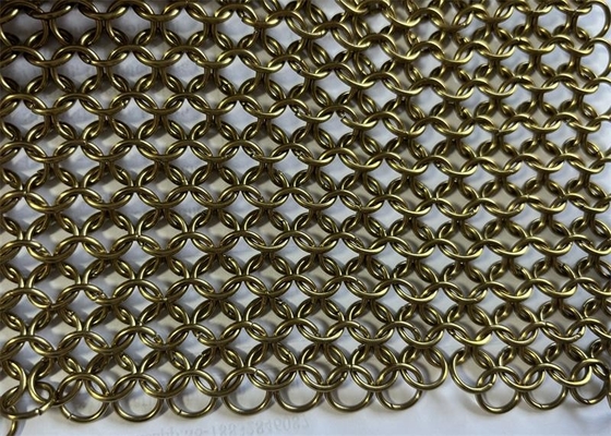 Χρυσό χρώμα διακοσμητικό 316l από ανοξείδωτο χάλυβα δαχτυλίδι πλέξιμο αλυσίδα πλέξιμο