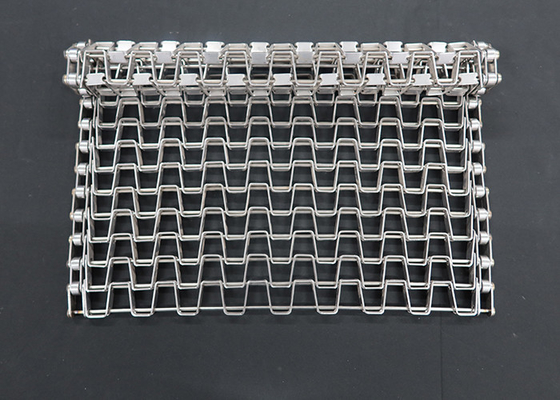 Προσαρμοσμένο μέγεθος από ανοξείδωτο χάλυβα Flat Wire Honeycomb Mesh Μεταγωγική ζώνη