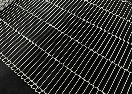 Καλή τιμή. Τροφική ποιότητα από ανοξείδωτο χάλυβα Ευέλικτο επίπεδο εμβολοφόρο σοκολατένιο σκαλοπάτι συρματόπλεγμα μεταγωγική ζώνη για φούρνο σε απευθείας σύνδεση