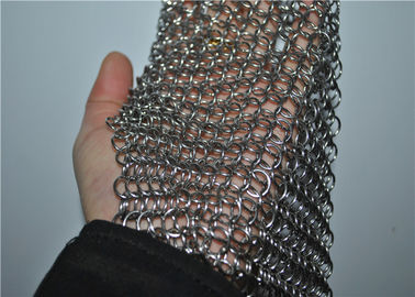 Καλή τιμή. Τετραγωνικός τρίφτης Chainmail ανοξείδωτου με τον καθαριστή μη τοξικού, χυτοσιδήρου σε απευθείας σύνδεση