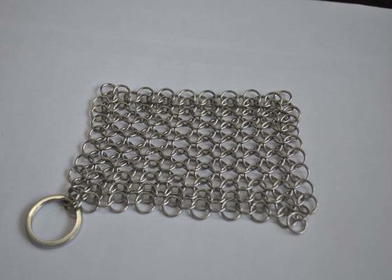 Καλή τιμή. Γυαλισμένος τρίφτης Chainmail ανοξείδωτου καλωδίων δαχτυλιδιών 316L για τα τρόφιμα σε απευθείας σύνδεση