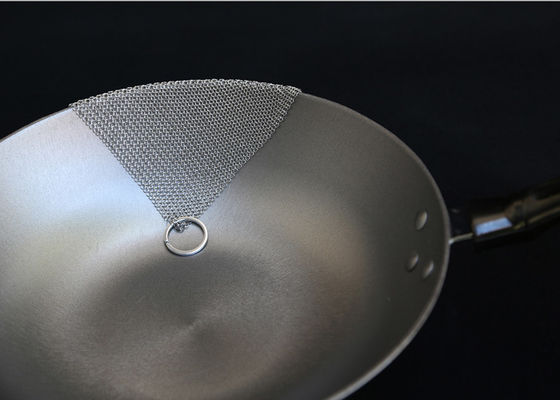 Καλή τιμή. Ενωμένος στενά βαθμός τροφίμων δαχτυλιδιών 316 καθαριστής χυτοσιδήρου Chainmail σε απευθείας σύνδεση