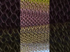 διακοσμητικό μεταλλικό περιτύλιγμα περιτύλιγμα οροφής διακόσμηση αλουμινίου συρματοπλέγμα δίχτυ αλυσίδα σύνδεση μεταλλικές κουρτίνες