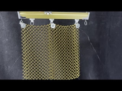 Χρυσό αλουμινίου διακοσμητικό περιτυλίγματος πλέγματος παραπέτασμα οροφής