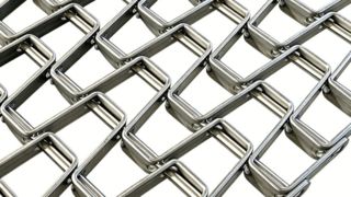 Food ss304 Metal 316 από ανοξείδωτο ατσάλι πέταλο μεγάλο πλέγμα τοίχου επίπεδη σύρμα κυψελωτός ιμάντας μεταφοράς