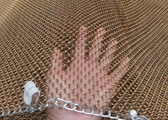 πλέγμα Drapes μετάλλων 1.5mm για τους διαιρέτες δωματίων εστιών