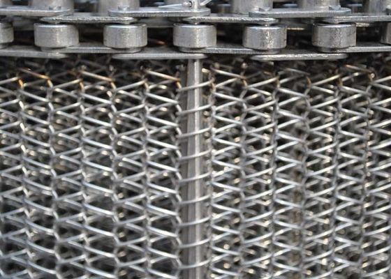Υψηλής αντοχής ζώνη μεταφορέων πλέγματος καλωδίων, επίπεδη ευκίνητη σπειροειδής ζώνη μεταφορέων