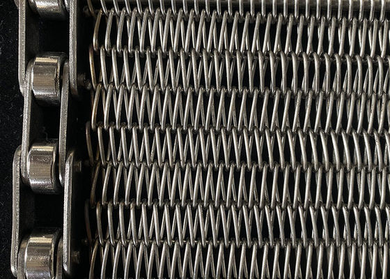 Υψηλής θερμοκρασίας τροφική ποιότητα Stainless Steel Wire Mesh Gratex μεταγωγική ζώνη για τη βιομηχανία τροφίμων