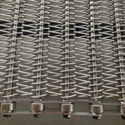 Custom Chain Driven 304 Stainless Steel Spiral Wire Mesh Conveyor Belt for Fried Foods Industries