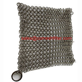 4x4 τετραγωνικός τρίφτης Chainmail ανοξείδωτου ίντσας για την κουζίνα