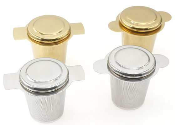 Υγιεινό τσάι Infuser πλέγματος ανοξείδωτου 304 με το καπάκι και τις λαβές